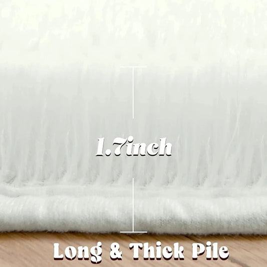 11color Round Rug for Bedroom,Fluffy Circle Rug for Kid Room,Furry Carpet for Teen's Room,60-160CM Circular Rug for Nursery Room