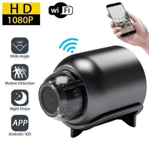1080P Mini WiFi Camera with HD Night Vision, Home X5 Remote Monitoring for Kids, Pets, and Safety - Ideal Gift