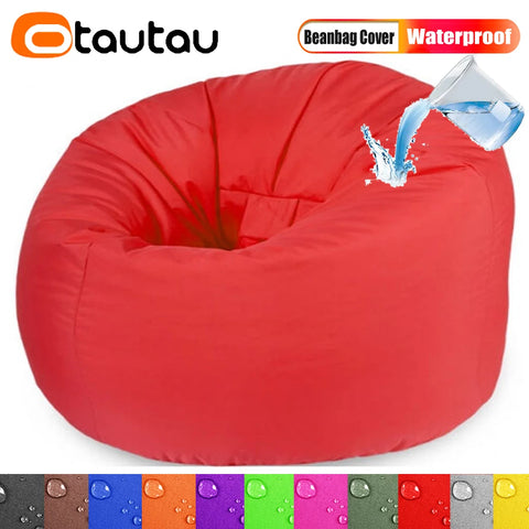 OTAUTAU Outdoor Waterproof Bean Bag Cover No Filler Garden Beach Swimming Pool Floating Beanbag Pouf Chair Oxford Kids Adults