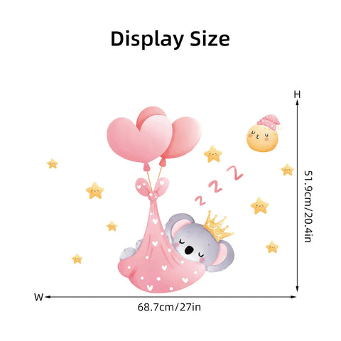 Cartoon Planet Rocket Height Measurement Wall Stickers for Kids Room Baby Boy Room Height Roller Grow Up Chart Wall Decals Mural