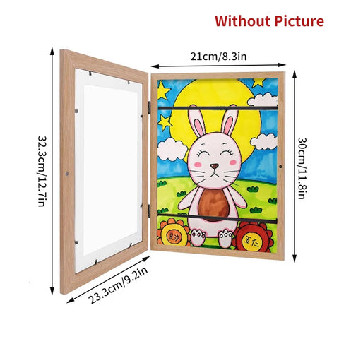 Kids Art Frames Kids Artwork Flip Frame Changeable for Picture Display Children School Drawing Projects Storage Hanging Decor