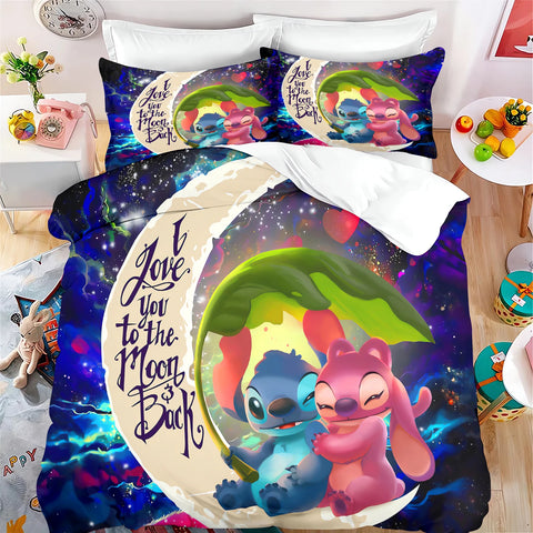 Stitch Quilt Cover Cartoon Anime Duvet Printed comforter 100% Polyester Bedding Twin Size children Gift Various Sizes