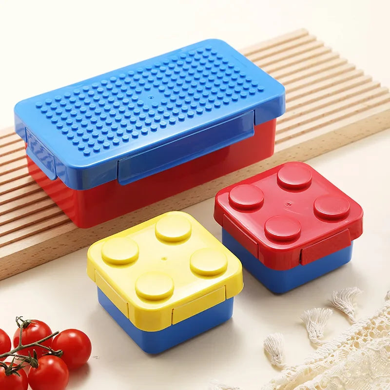 Building Block Lunch Box Color Building Blocks Splicing Sealed Lunch Box Fruit Salad Bento Box Food Storage Containers VIE LENTE