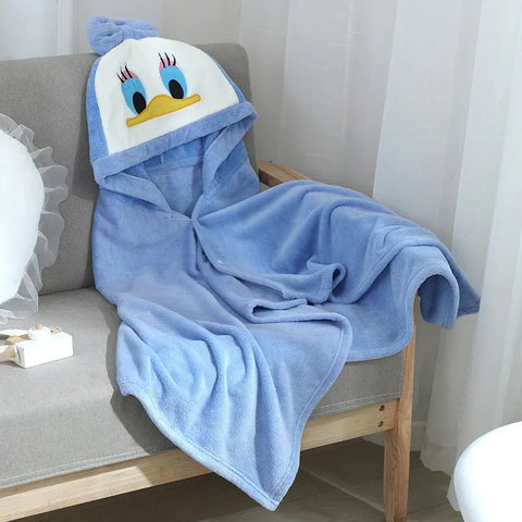 70x140cm Toddler Hooded Baby Bath Towels Bathrobe Shower Cloak Soft Sleeping Swaddle Blanket for Boys Girls Kids Beach Towel