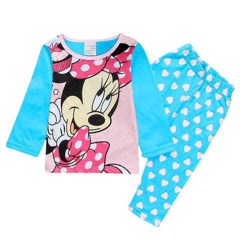 New Spring Autumn Children's Clothing Sets Mickey Cartoon Minnie girl boy Pajamas Kids Set Boys Sleepwear Baby Girls Pyjamas