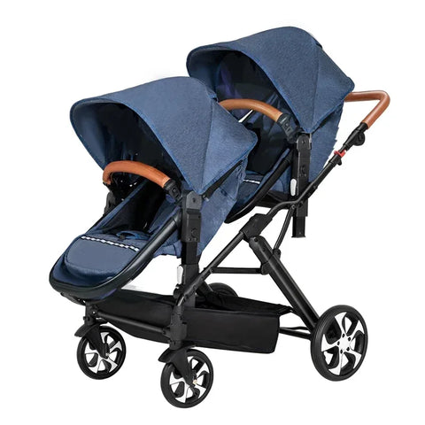 2025 NEW Twin stroller New 2 in 1 baby trolley baby carriage with car seat Baby stroller for two children Foldable Lightweight