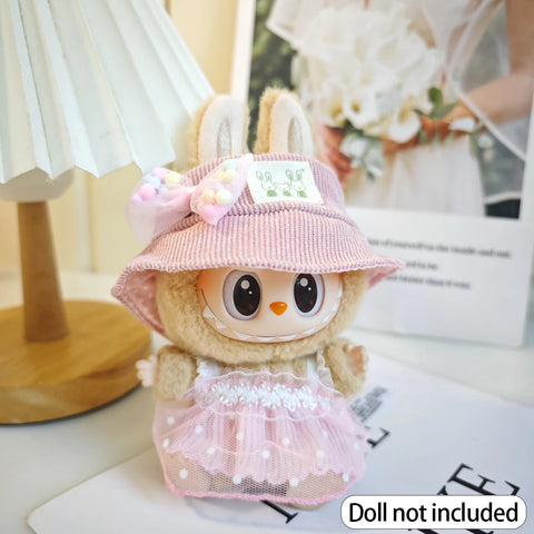 For 17cm Labubu V2 V1 Purple Dress Doll Clothes Outfit Accessories Idol Doll Clothing for Kid Gift Labubu Ropa