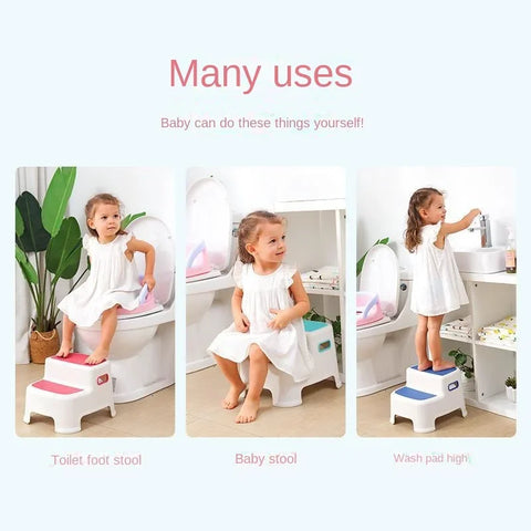 Children's Ottoman Baby Step Chair Stool Small Bench Hand Washing Step Children's Stool Non-Slip Footstool Stand Stool