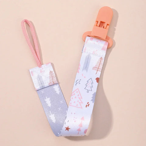 1pcs Fixed Button Baby Cartoon Pacifier Clips Chains Ribbon Soother Chains Anti-drop Buckle Strap for Pacifier Baby Feeding Gift