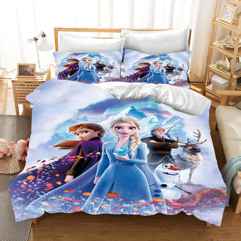 Frozen  3D Children'S Bedding Set Duvet Cover Set kingTwin Size Bedding Sets Universal, Suitable For Children And Adults