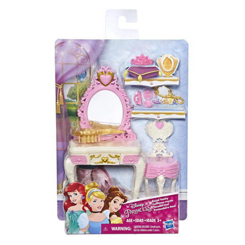 Original Disney Princess Ariel Royal Vanity Belle Royal Kitchen Cinderella Tea Cart Chariot Playset Pretend Play for Girl Gifts