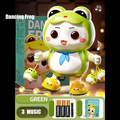 Electronic Pets Dancing Toy With Swing Light Music Cute Frog Cartoon Animal Baby  Learning To Crawl Toys For Kids Gift