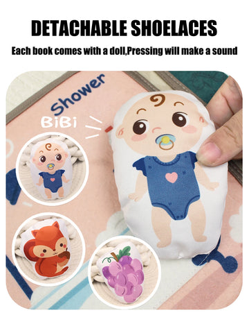 1PCS Soft Baby Book Montessori early education quiet cloth book Learning Toys for Babies 0-6 Months and Up Enlightenment Puzzle