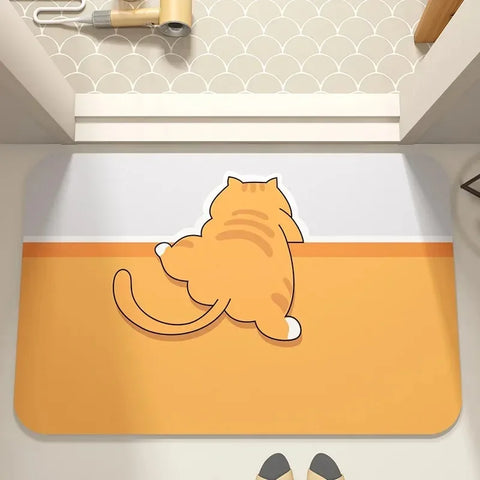 Cute cartoon dog pattern bathroom absorbent carpet kitchen home decoration bedroom living room entrance door floor mat