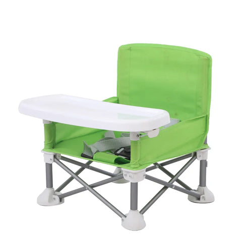 Portable Kids' Chair Travel Booster Seat with Tray for Baby Foldable Chair with Removable Tray Great for Camping Beach Lawn