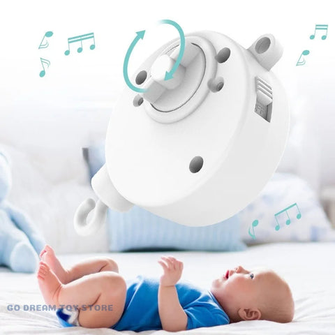 Baby Bed Bell Toy Holder White Rattles Bracket Mobile Crib Music Box Newborn Bell Crib Toy,The Holder Can Rotates 360 Degrees