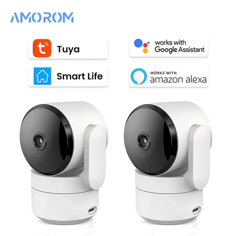 Tuya 1080P Wifi Camera Indoor 360 PTZ Pet Baby Monitor IR Night Vision Ai Detect P2P Surveillance IP Cameras with Google Alexa