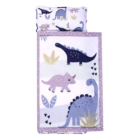 Toddler Nap Mat with Removable Pillow Soft Napping Mats Extra Large Rolled Slumber Bags for Girls Preschool, Daycare