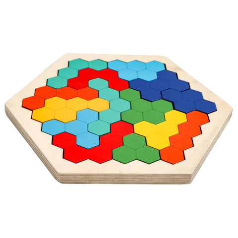 Colorful 3D Puzzle Wooden Toys High Quality Tangram Math Jigsaw Game Children Preschool Imagination Educational Toys for Kids