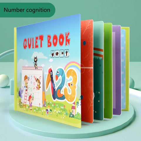 Montessori My First Busy Book Paste Quiet Book Children Toy Animal Numbers Matching Puzzle Game Educational Toys for Kids Gifts