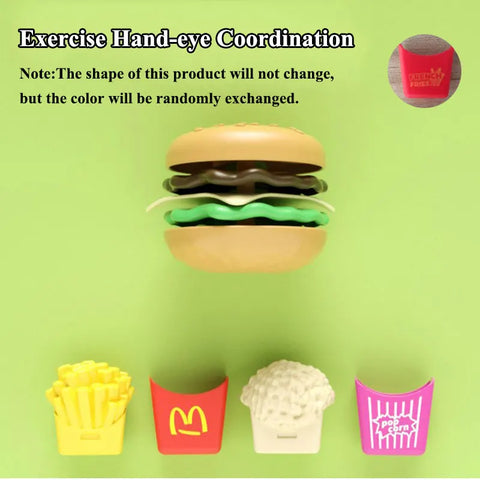 Kids Mini Kitchen Toy Pretends Play Simulated Food Hamburger Cookie Miniature Accessories for Children Girl Educational Gift