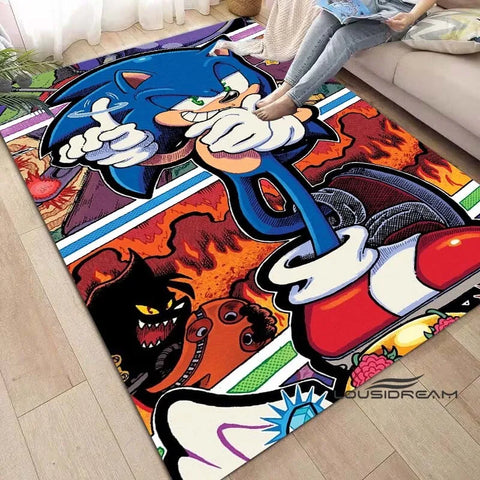 Anime Characters S-Sonic Carpet for Living Room Home Sofa Decoration,Children Game Large Decor Floor Mat Yoga Mat Large Carpet