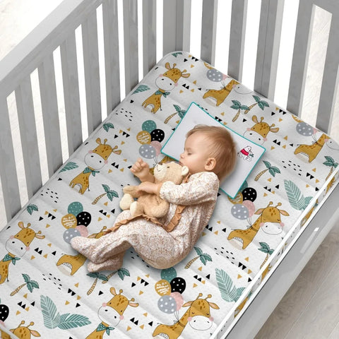 3" Mini Crib Mattress, 38"*24" High-Density Foam Mattress Only fits Mini Crib, Odorless&Steady, Giraffe