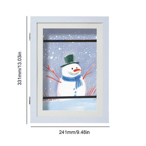 A4/A6 Children Art Frame Wooden Replaceable Photo Display for Poster Photo Drawing Paintings Pictures Display Home Decoration