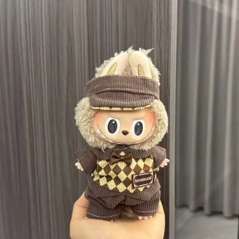17cm Labubu V2 V1 Trendy Clothes Outfit Accessories Idol Doll Clothing for Kid Gift Labubu Ropa