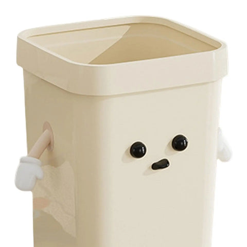 Creative Trash Can Lightweight Cartoon Sturdy Household Compost Bucket Cute Garbage Bin for Study Home Office Kitchen Bedroom