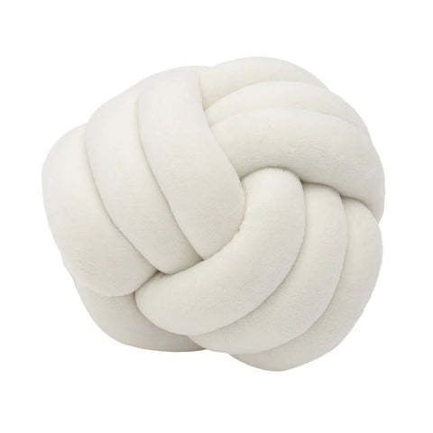 Knotted Ball Throw Pillow Ultra Soft The bed Decorative Hand-woven Round Lamb Plush Pillow Kids Sofa Living Room