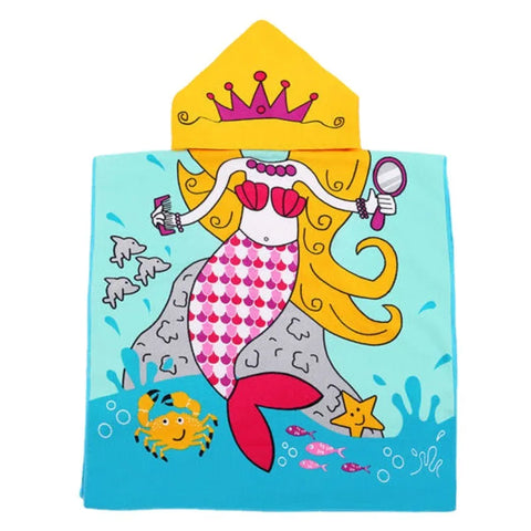 Baby Stitch Bath Towel Children Hooded Cape Cloak Boy Girl Cartoon Swimming Beach Towel Toddler Robes Lilo & Stitch Bathrobes