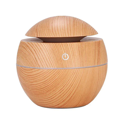 Mini Woodgrain Ultrasonic Humidifier USB Essential Oil Diffuser Portable Desktop Aromatherapy Air Humidifier for Home Office Use