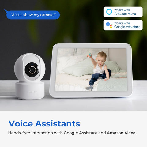 IMILAB WiFi 6 Indoor Baby Monitor Camera with AI Detection Night Vision 2-Way Audio 360° PTZ for Child Safety C21/C22
