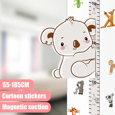 Removable 3d Three-dimensional Cartoon Height Stickers Self-adhesive Children's Magnetic Suction Baby Height Wall Stickers