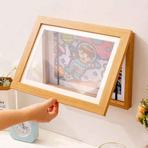 Kids Art Frames Kids Artwork Flip Frame Changeable for Picture Display Children School Drawing Projects Storage Hanging Decor