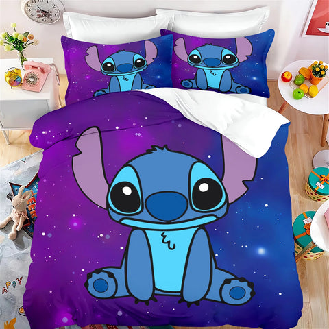 Stitch Quilt Cover Cartoon Anime Duvet Printed comforter 100% Polyester Bedding Twin Size children Gift Various Sizes