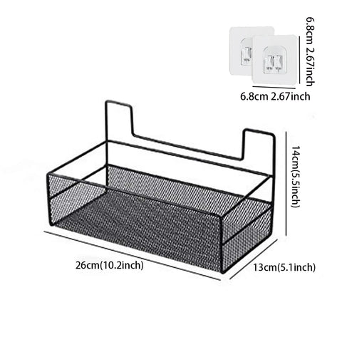 Wall-Mount Bathroom Shelf Shower Shampoo Rack Toilet Accessories Kitchen Free Punch Condiment Storage Basket Bathroom Organizer