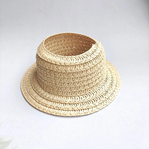 For Sitting Party Labubu Hat Open Top Straw Hat Woven Hat Labubu outfit Accessories