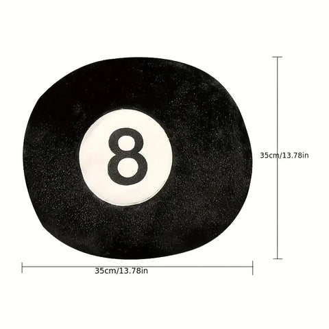 1pc Black 8 Billiard Pillow Plush Toy Black Pillow Cushion Sofa CushionTatami Cushion For Halloween Decor Christmas Gift