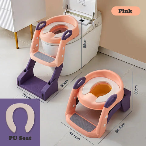 Newly Upgraded Portable Toilet Seat Children's Pot Foldable Potty Training Seat Step Stool Portable Potty Child Pot Bebe Toilett