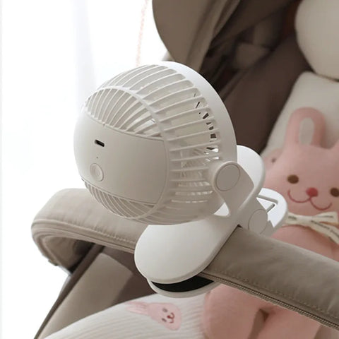 Korean Baby Cart Stroller Fans Portable Outdoor Fan Clip Cute Bear Bunny Rechargeable Handheld Electric Fan for Home 3 Speeds
