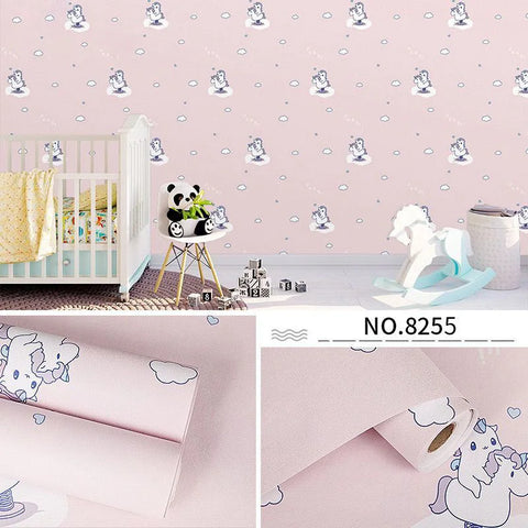 Sevenland Self Adhesive Waterproof Cartoon Pattern Kitchen Cupboard Cabinet PVC Wallpaper Wall Sticker Home Decor Cute