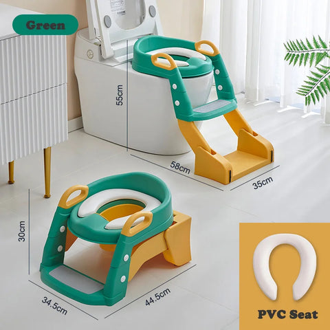 Newly Upgraded Portable Toilet Seat Children's Pot Foldable Potty Training Seat Step Stool Portable Potty Child Pot Bebe Toilett