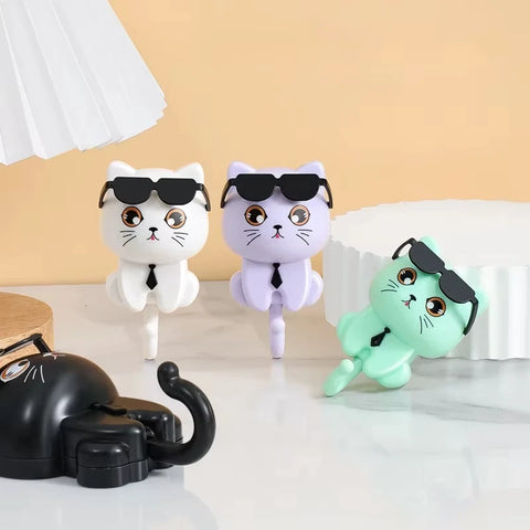 1pcs Kitten Hooks Cartoon Cats Gravities Induction Decorative Hooks Storage Racks for Keys Umbrellas Towels Adhesive Hooks