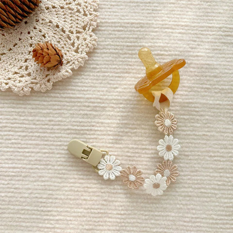 Little Daisy Baby Pacifier Clips Pacifier Chain Nipple Bracket Holder for Nipples Toddler Girl Baby Shower Gift Baby Accessories