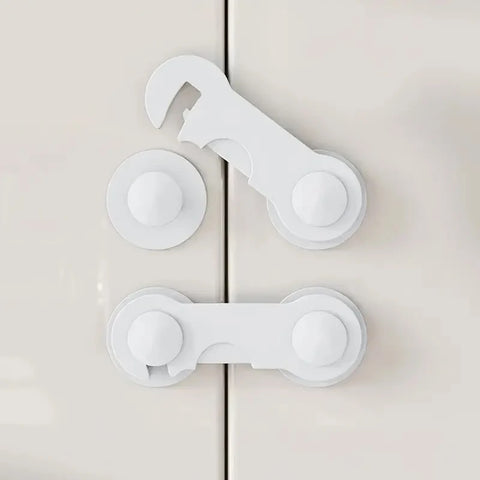 10PCS Baby Safety Locks Cabinet Locks Room Locks Drawer Locks Anti-Pinch Folio Locks Safety Protection Products