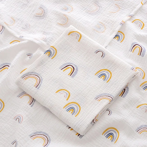 100X100cm Baby Receive Blanket for Newborn Cotton Muslin Swaddle Blanket Bedding Infant Bath Towel Baby Items Mother Kids