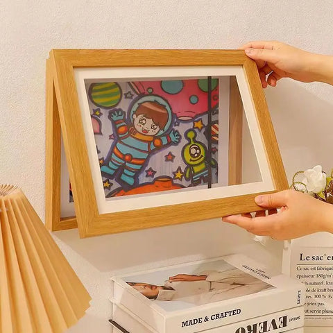 Magnetic Flip Photo Frame Oil Painting Storage A4 Children Art Photo Frame Decoration Works Storage Photo Frame Home Decoration