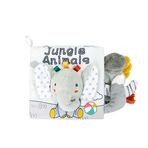 Quiet Book for Toddler Animal Cognitive Fabric Activity Busy Book Montessori Baby Book Toys Cloth Crinkle Books for Babies 6 12M